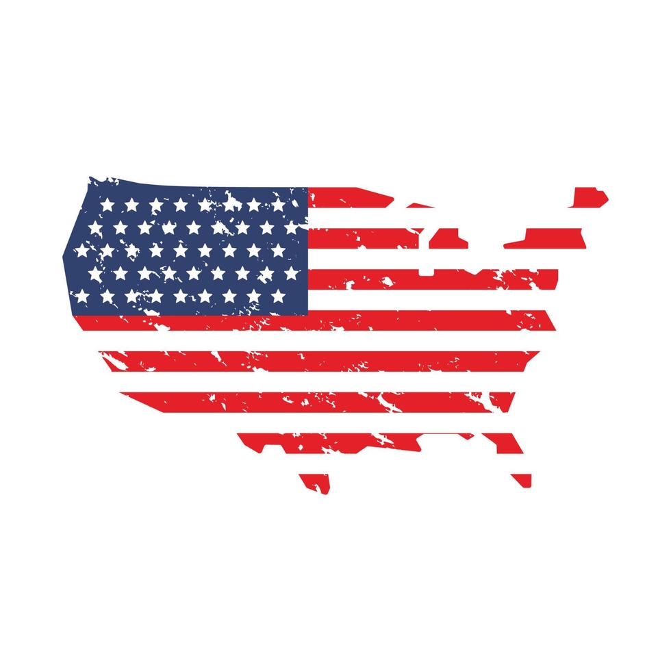 United states grunge map vector