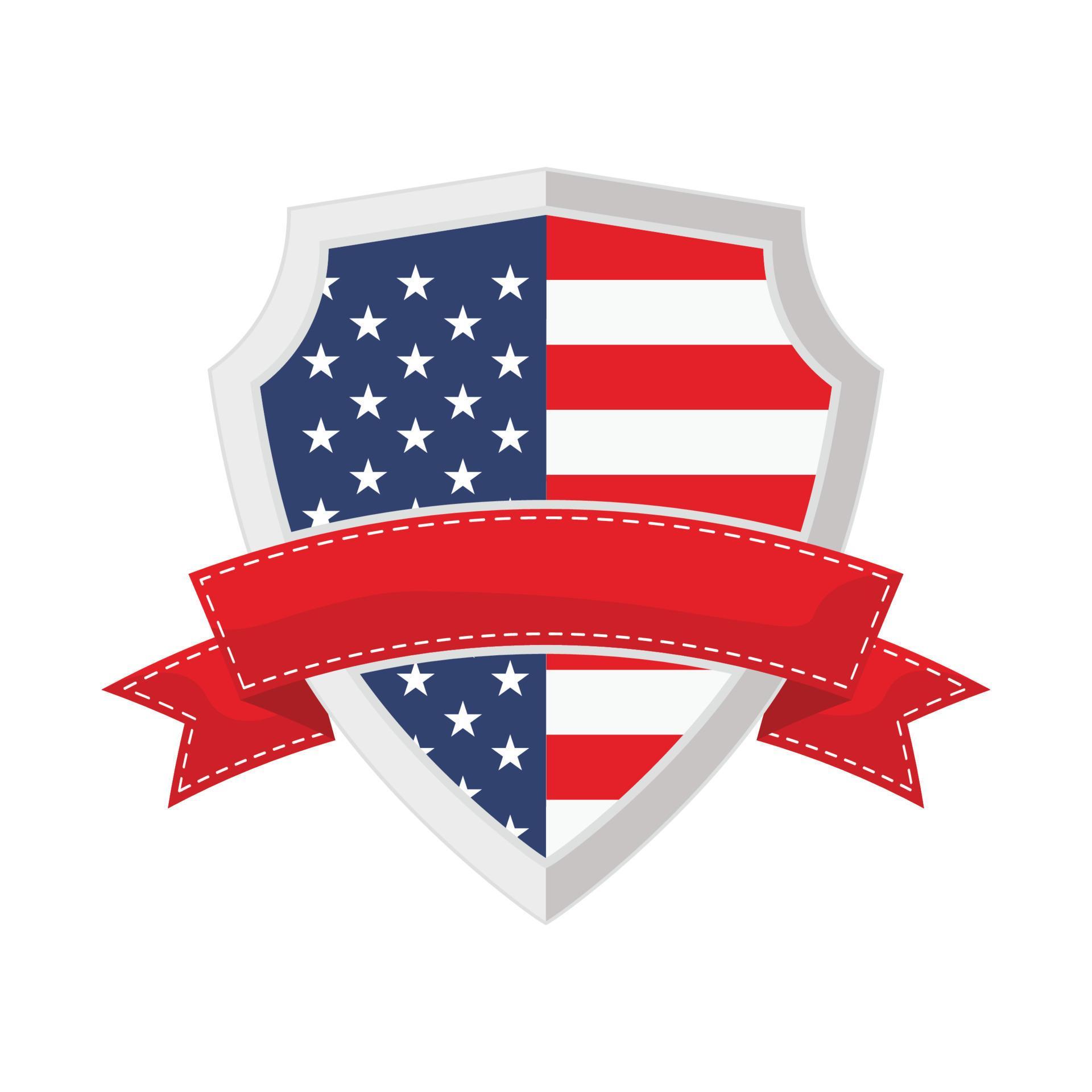 American flag badge 7882827 Vector Art at Vecteezy