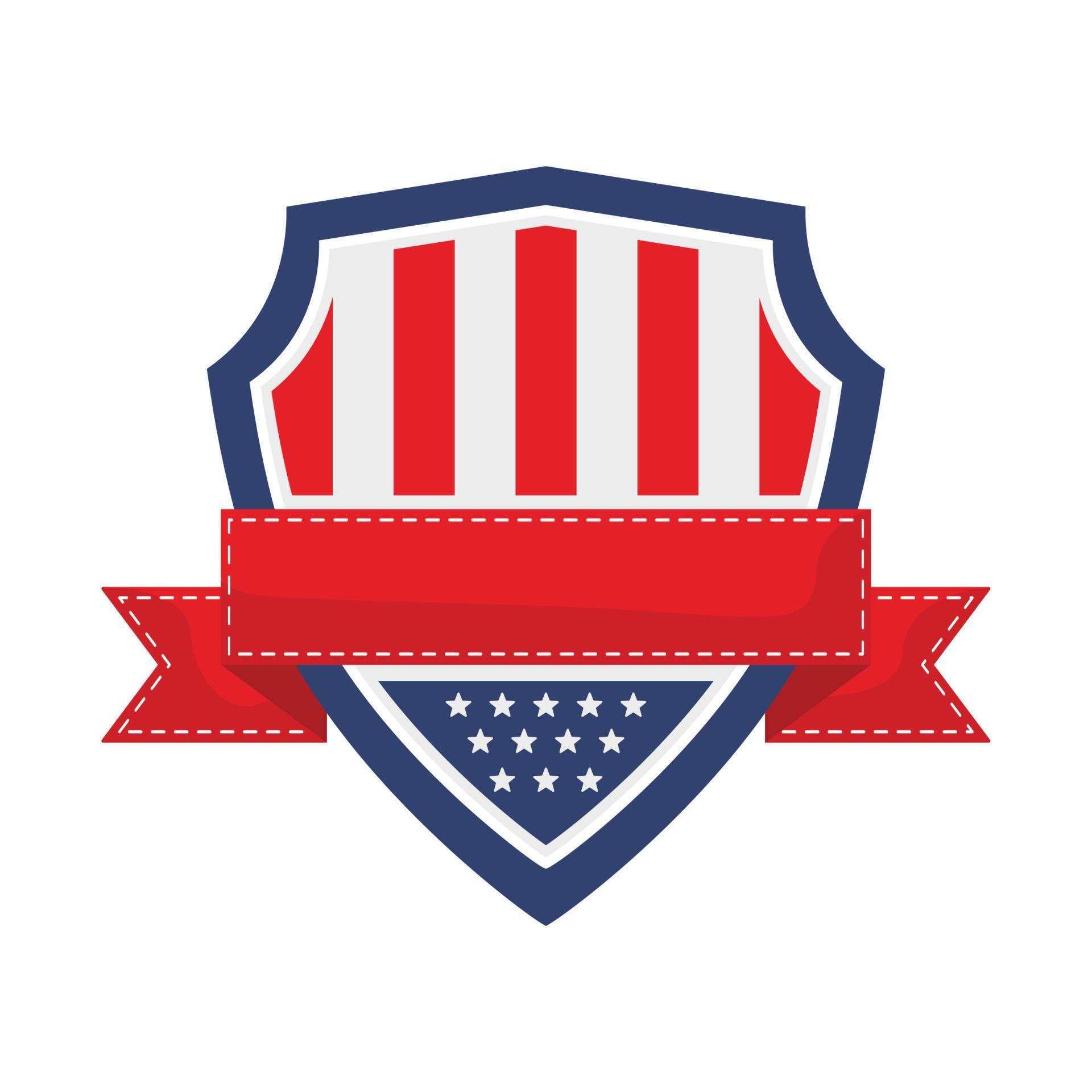 American flag badge 7882829 Vector Art at Vecteezy