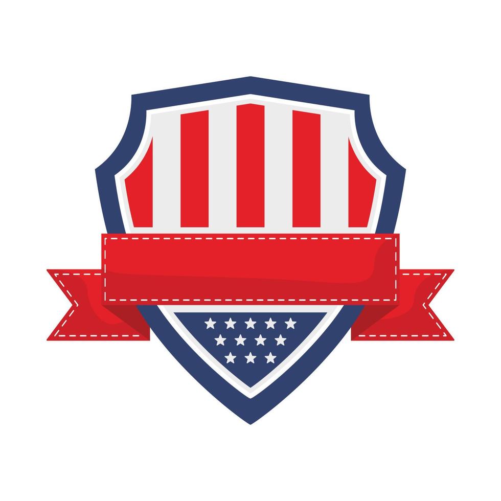 American flag badge vector