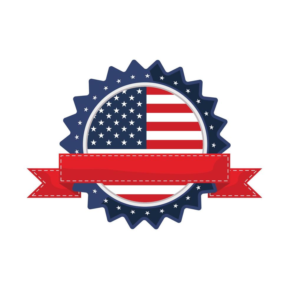 United states flag badge vector