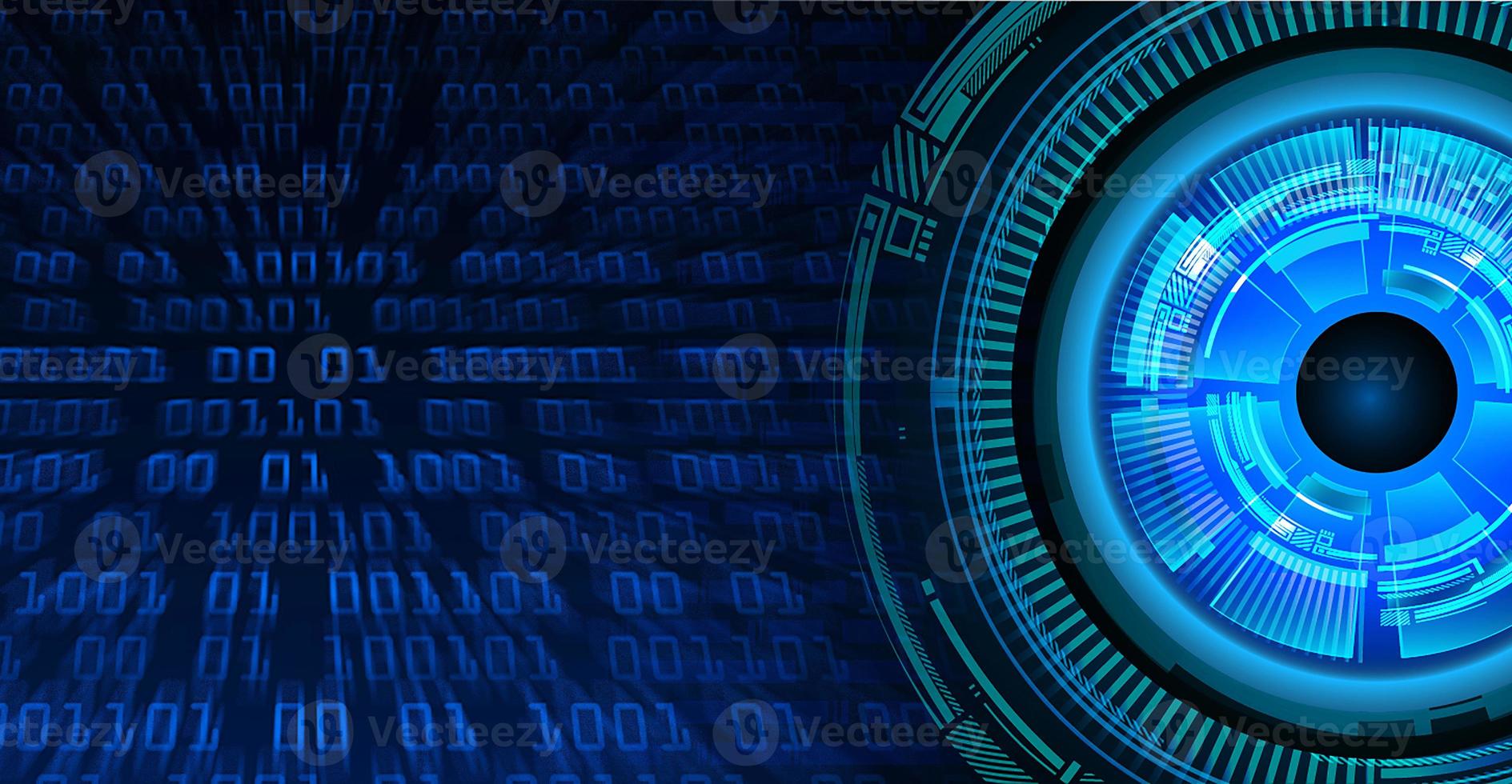 Fondo de concepto de tecnología futura de circuito cibernético de ojo foto