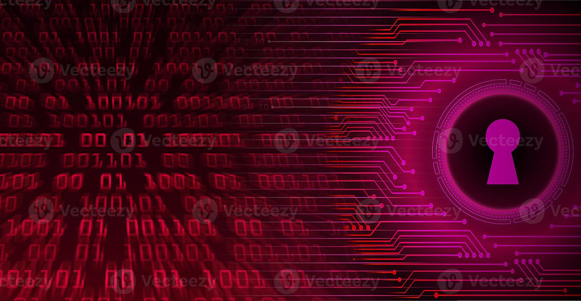 Closed Padlock on digital background, cyber security photo