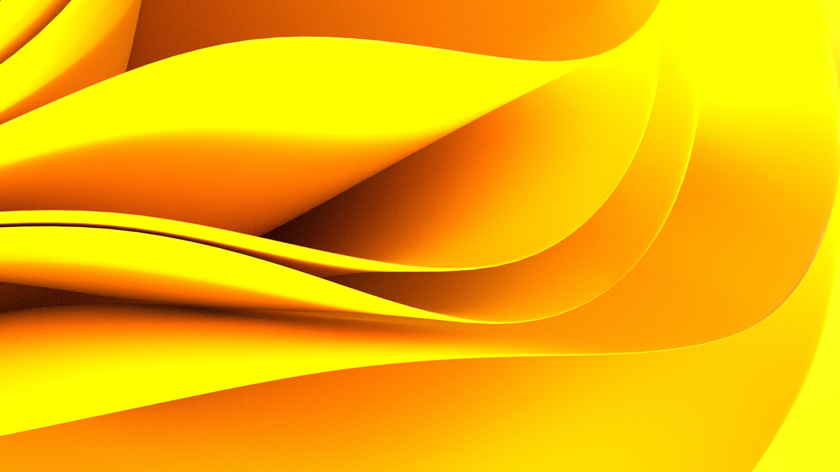 desktop wallpaper yellow gradient 3d wave 7883084 Stock Photo at Vecteezy