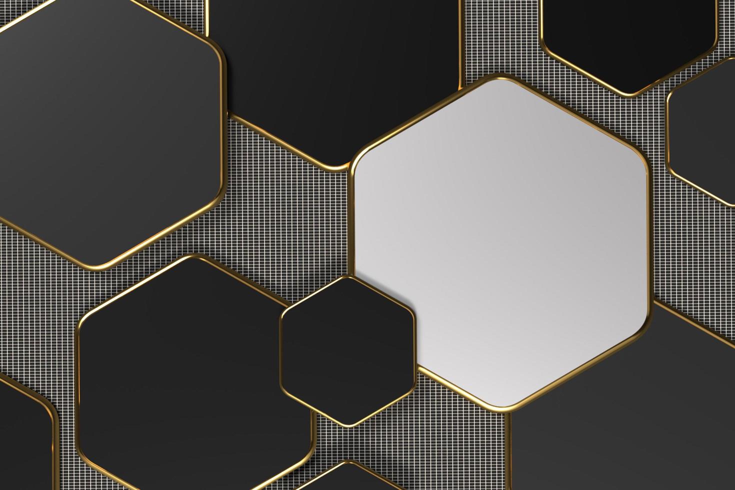 3d wallpaper hexagon gold modern color network tech inovative