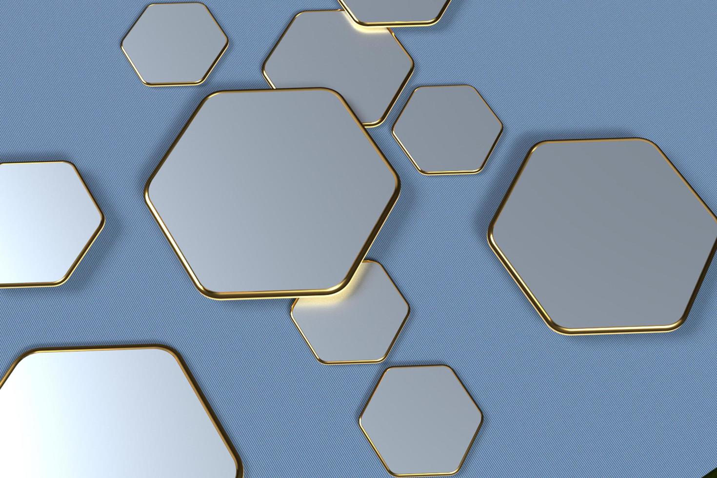 3d wallpaper hexagon gold modern color network tech inovative photo