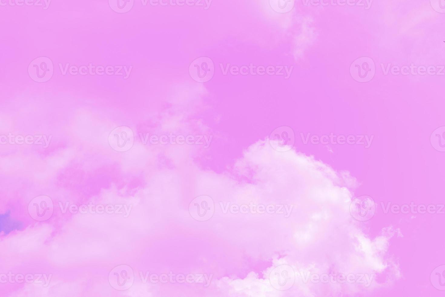 beauty sweet pastel pink blue colorful with fluffy clouds on sky. multi color rainbow image. abstract fantasy growing light photo