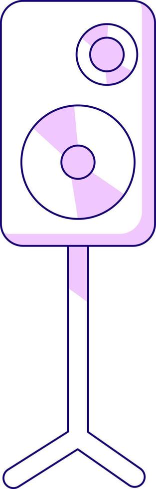 Professional stereo system semi flat color vector element