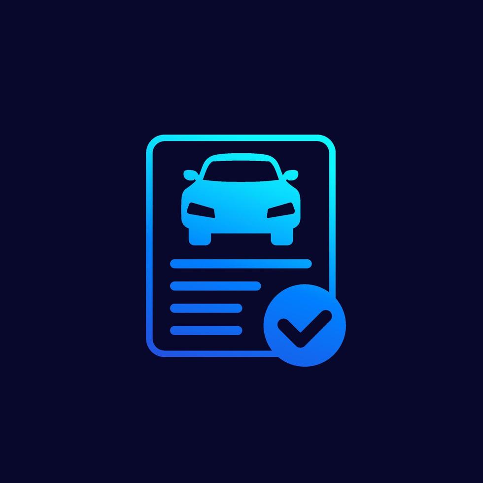 car history report vector icon for web