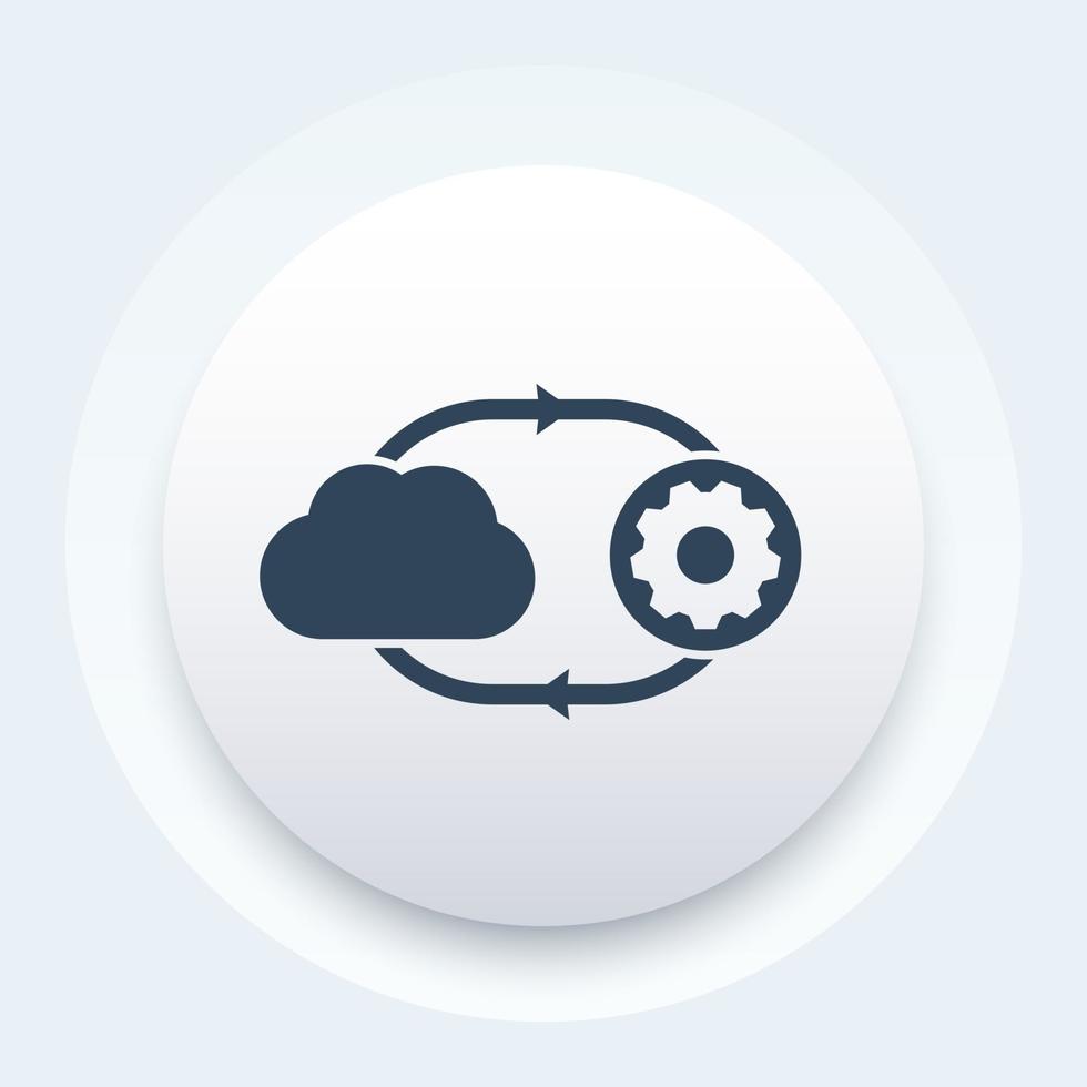 cloud technology icon vector