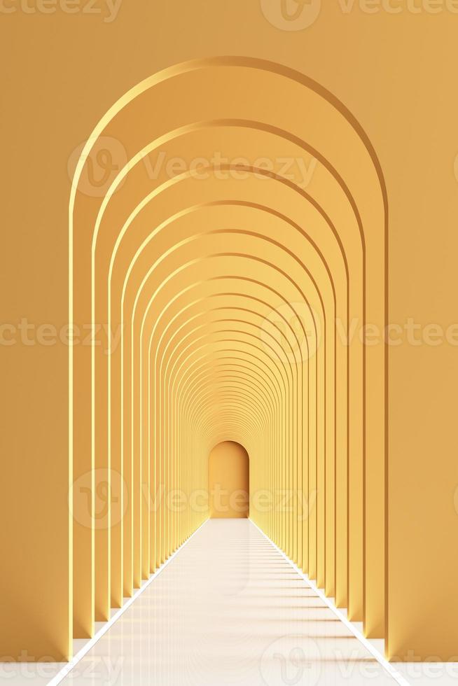 3d rendering arc rhythm in pastel color tone. photo