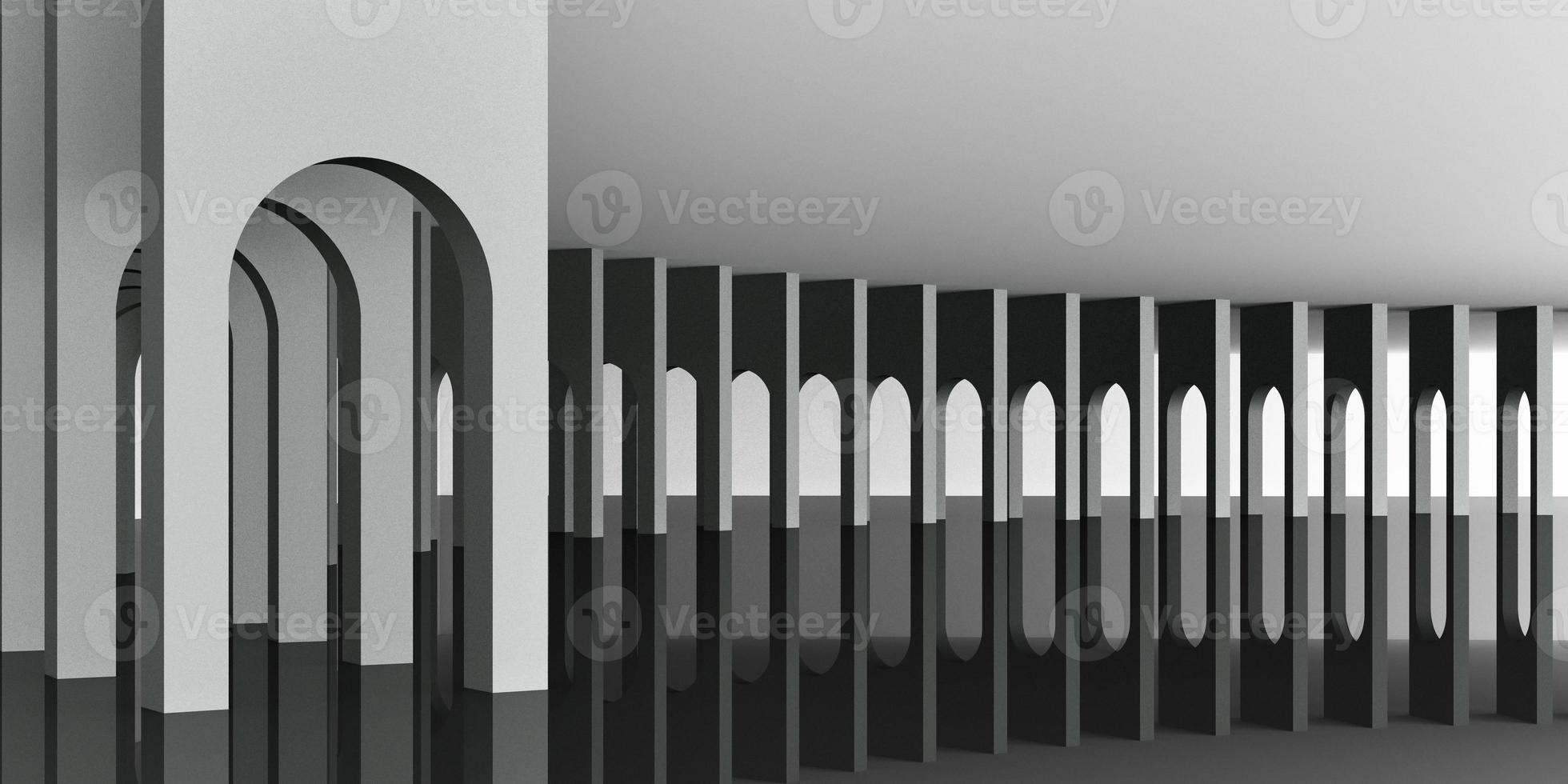 3d rendering arc rhythm in pastel color tone. photo