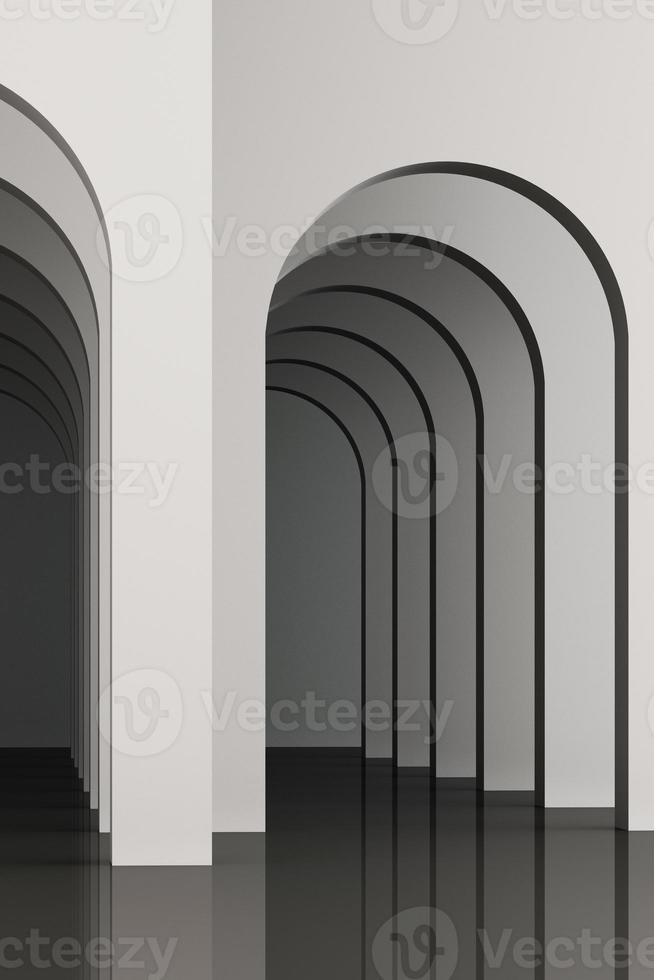 3d rendering arc rhythm in pastel color tone. photo