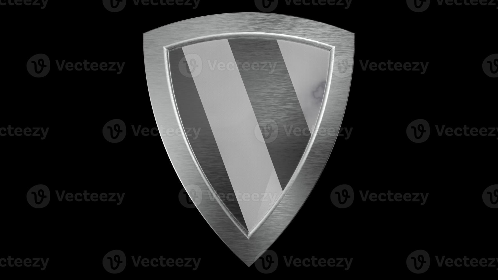 shield silver medieval 3d illustration render photo
