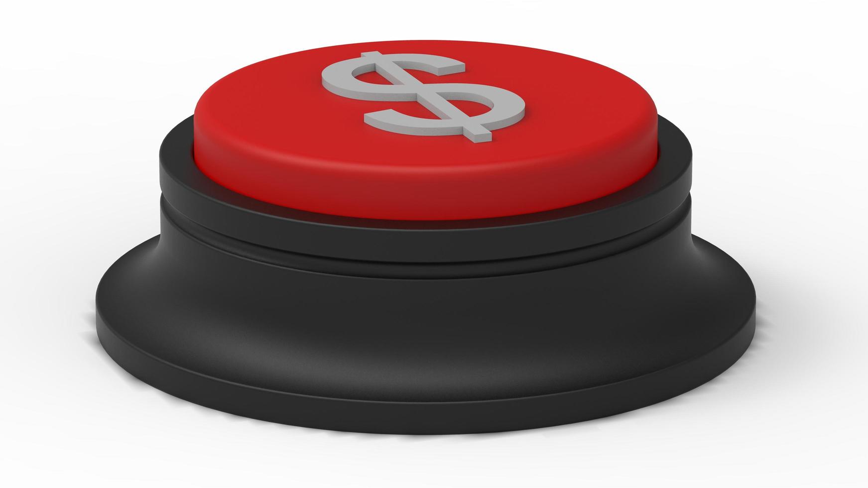 red dollar money button isolated 3d illustration render photo