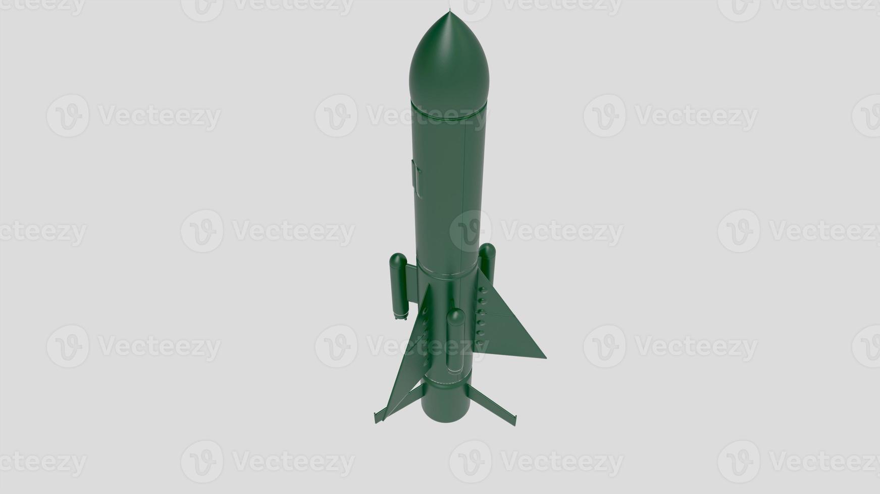 rocket missile war conflict ammo warhead nuclear militar weapon nuke 3d illustration spaceship photo