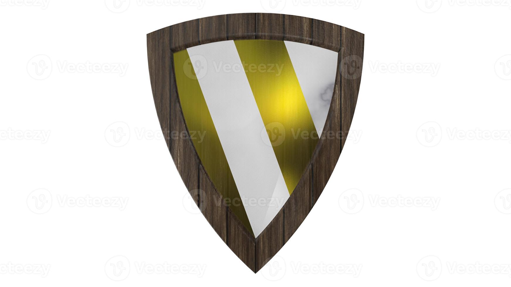 shield wood medieval 3d illustration render photo