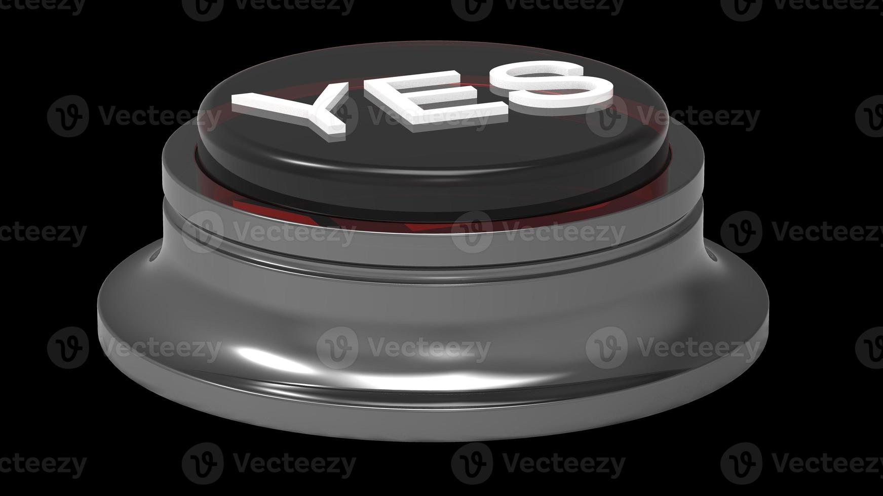 yes button red and white isolated 3d illustration render photo