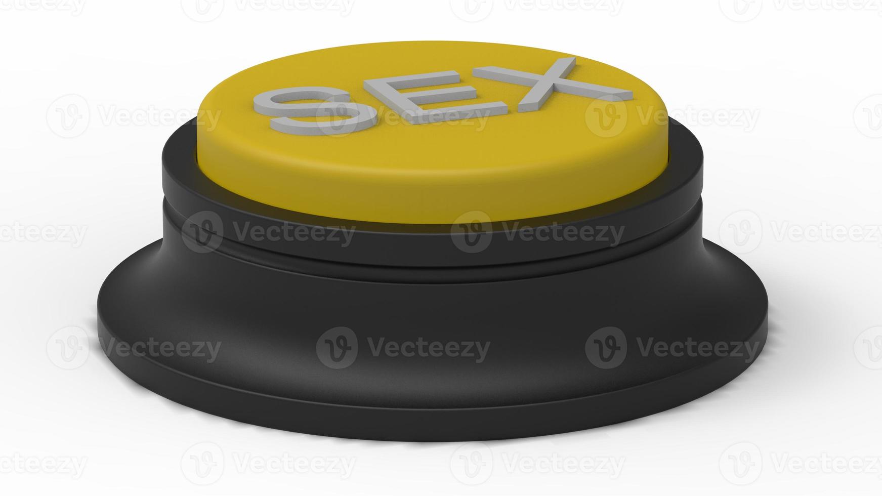 yellow sex button isolated 3d illustration render photo