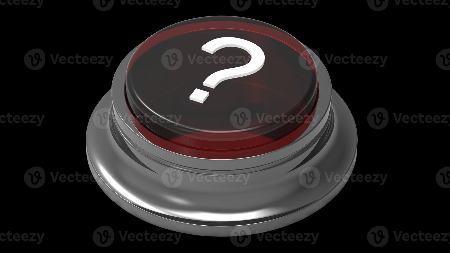 button question mark red and white isolated 3d illustration render photo