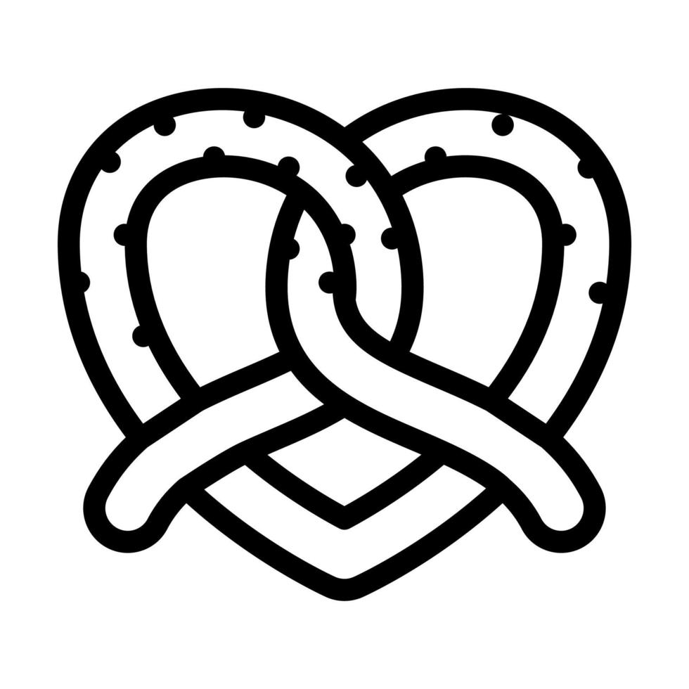 pretzel bakery food line icon vector illustration