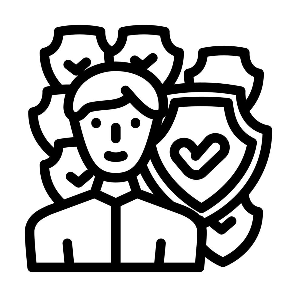 protection of deal line icon vector illustration