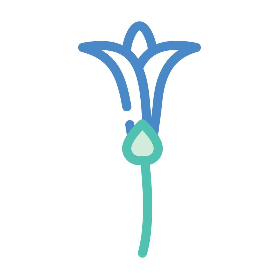 tuberose naturaleza flor color icono vector ilustración