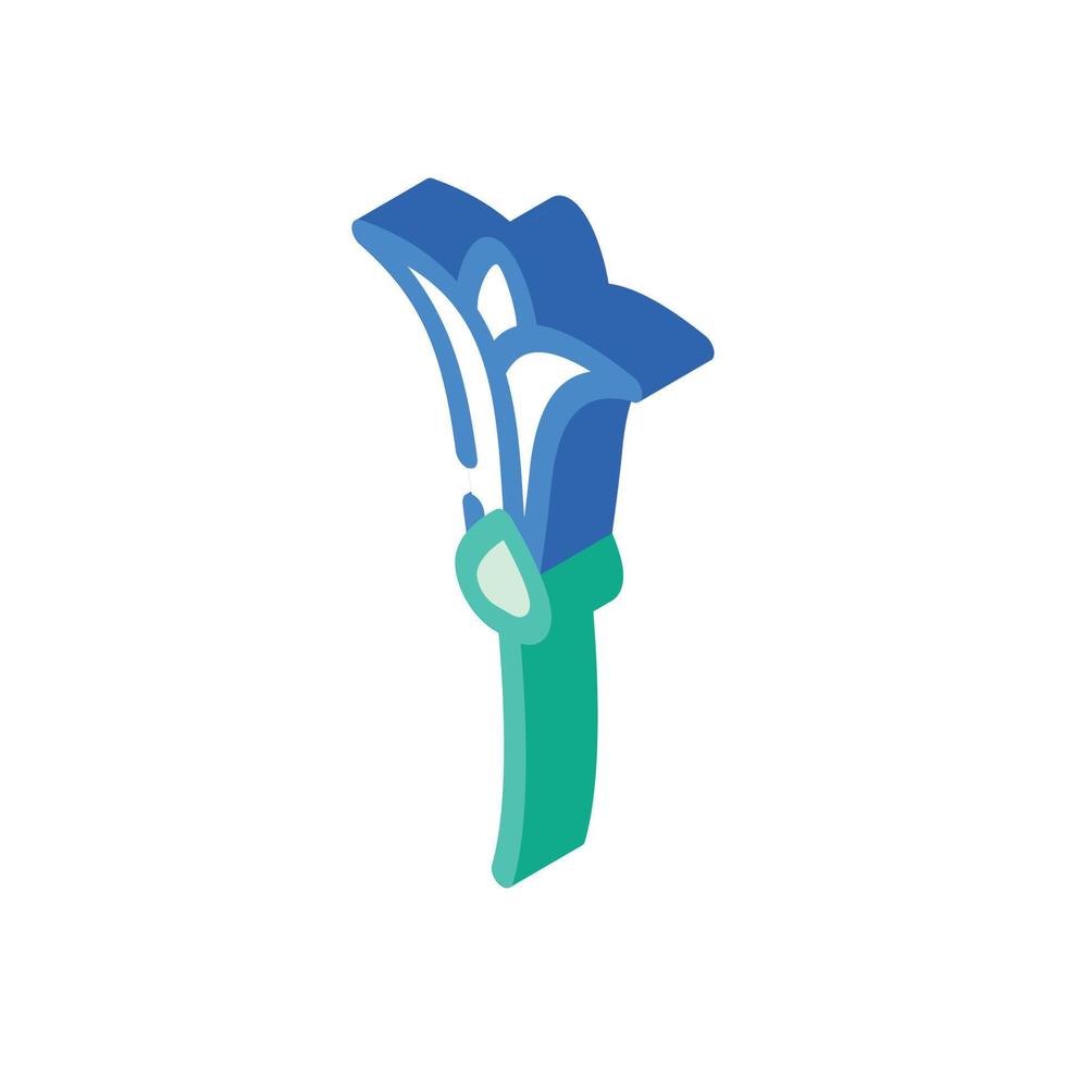 tuberose nature flower isometric icon vector illustration