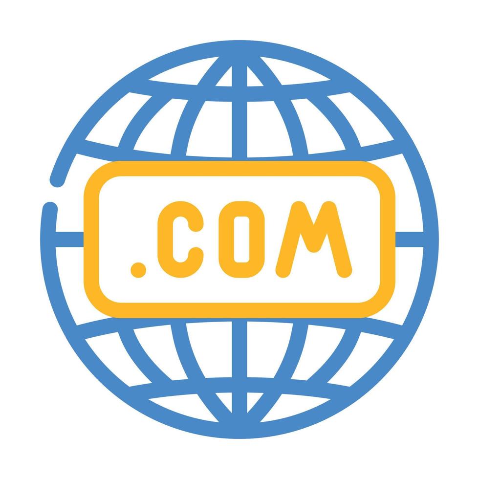 ilustración de vector de icono de color de globalización de internet