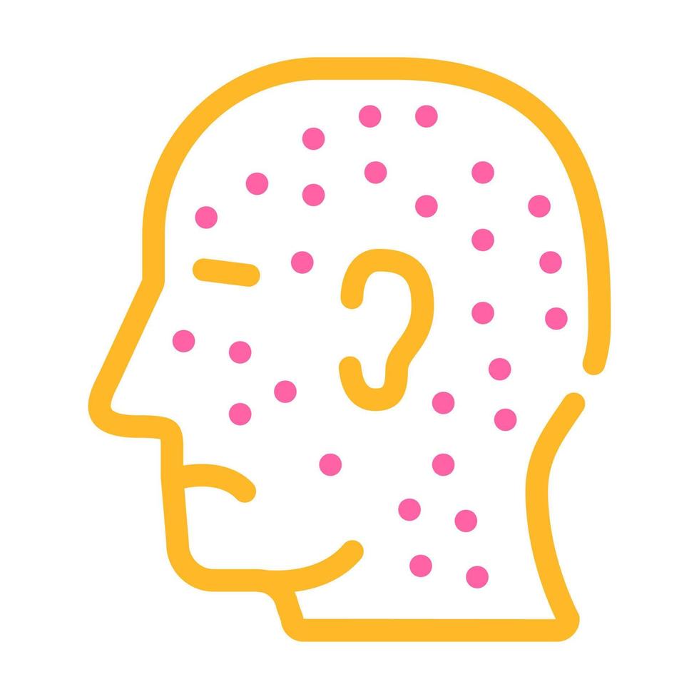 allergic rash color icon vector illustration flat