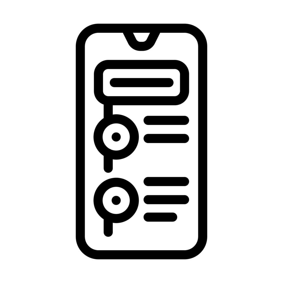 app for time management line icon vector illustration
