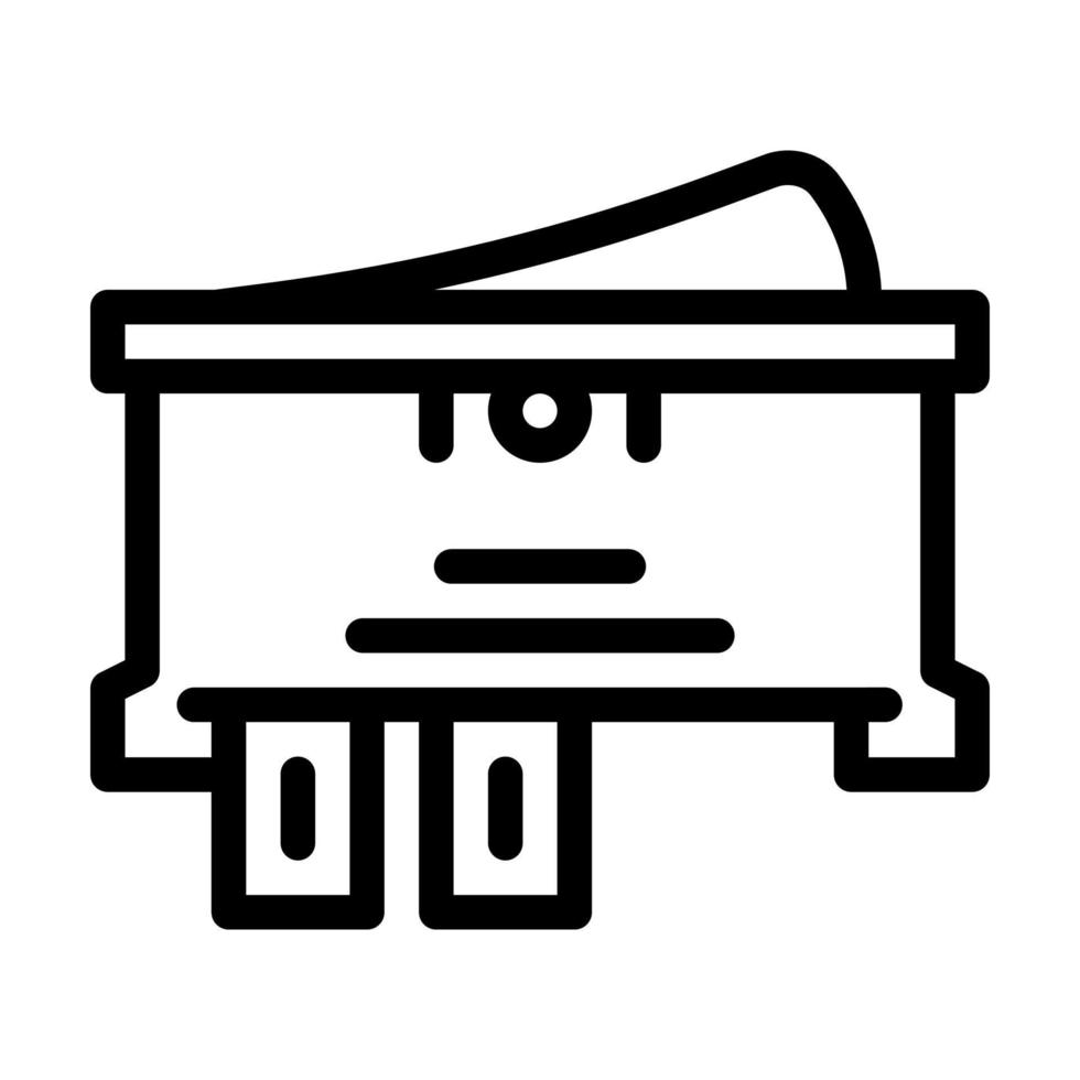 single pole single throw switch line icon vector illustration