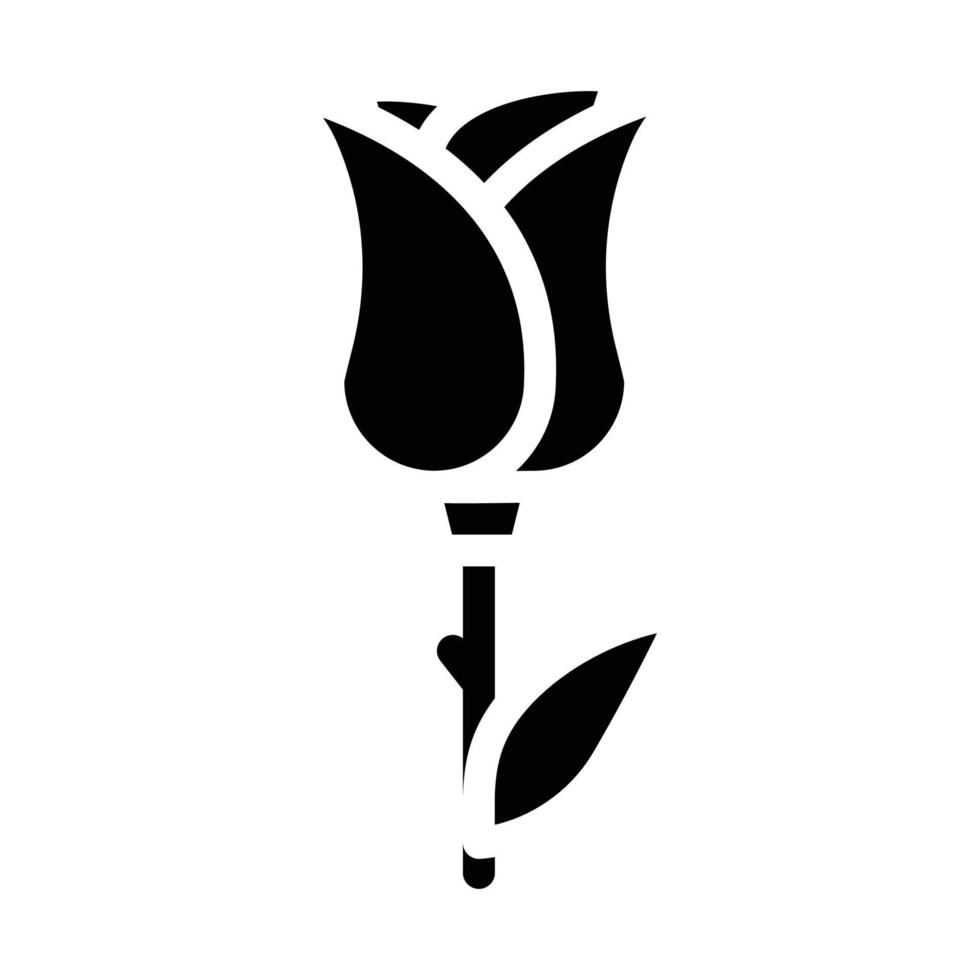 rose aromatic flower glyph icon vector illustration