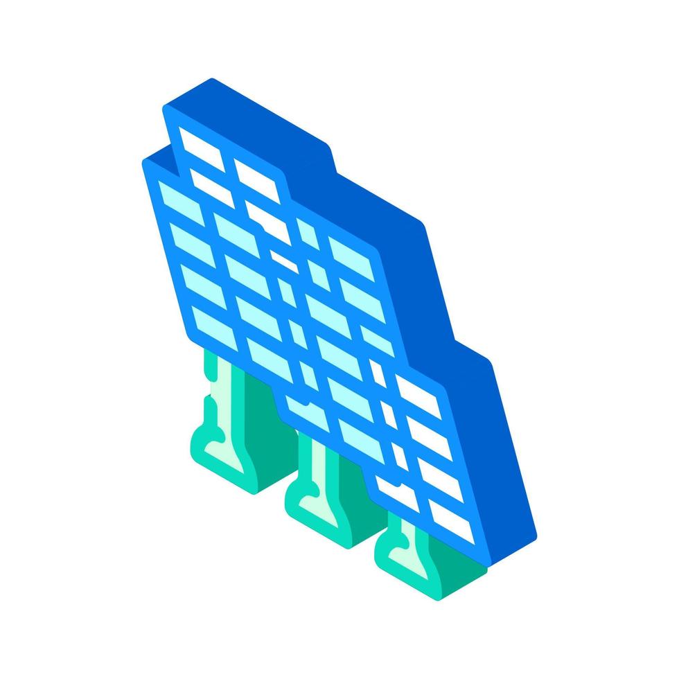 solar energy panels isometric icon vector illustration