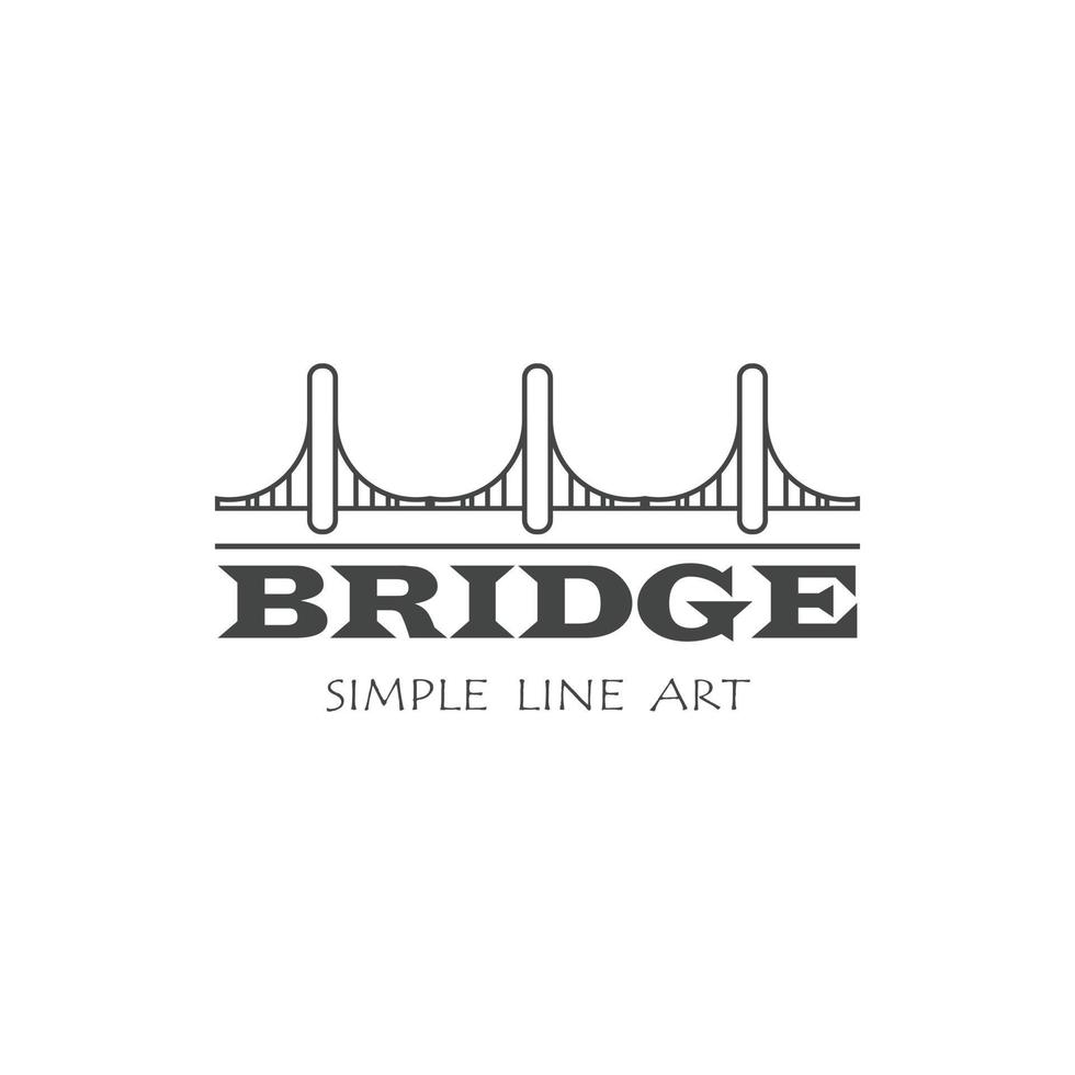 Creative ideas of bridge logo design templates. Elegant bridge logo for the company emblem vector