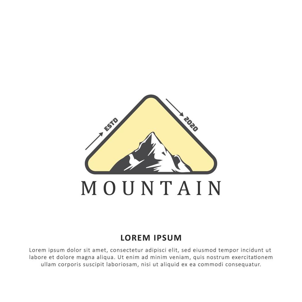 Retro badges mountain logo design. vintage mountain logo design. the mountain triangle logo label vector