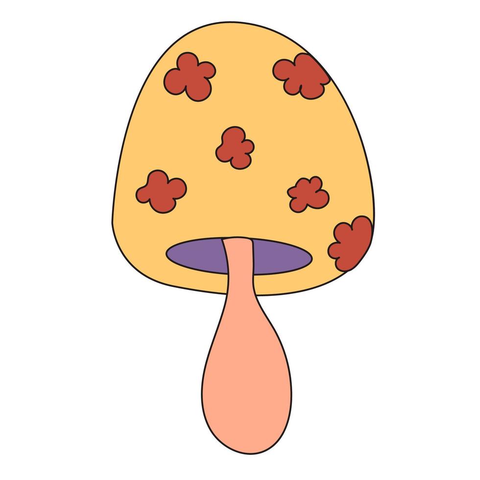 Mushroom Flat cartoon illustration vector