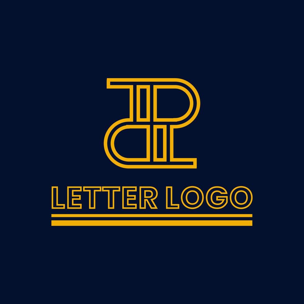 logotipo de monograma, logotipo de letra, diseño elegante único y moderno vector