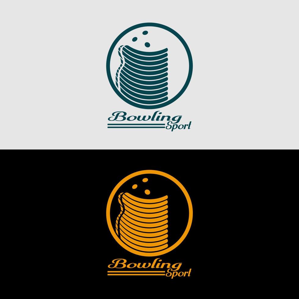 geometry logo, bowling symbol, simple, unique and modern design vector