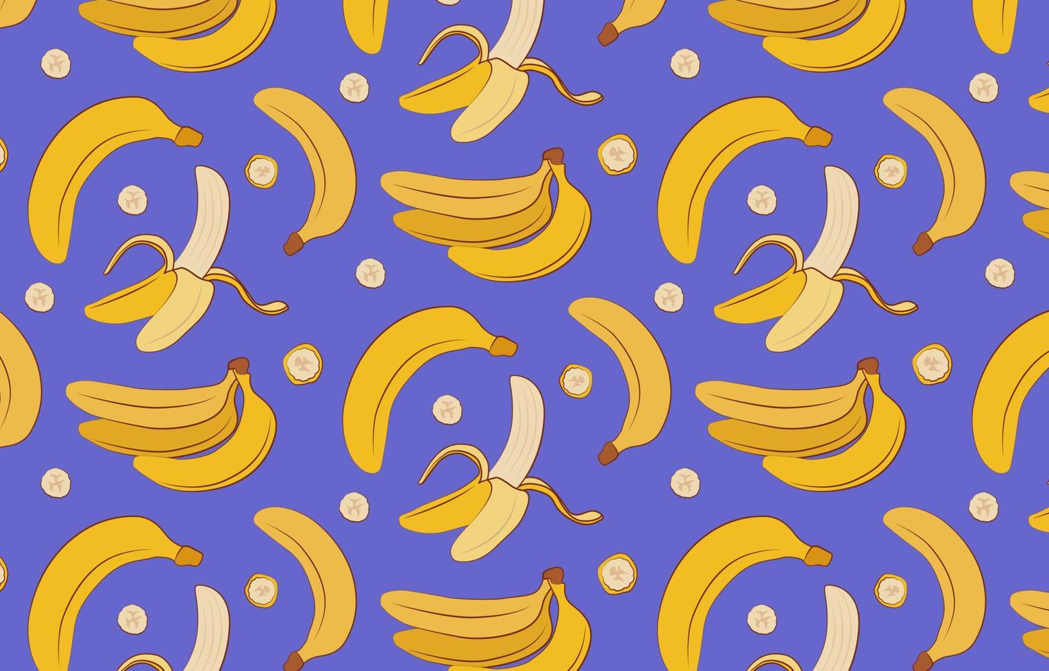 Banana Pattern Cartoon Style Graphic · Creative Fabrica