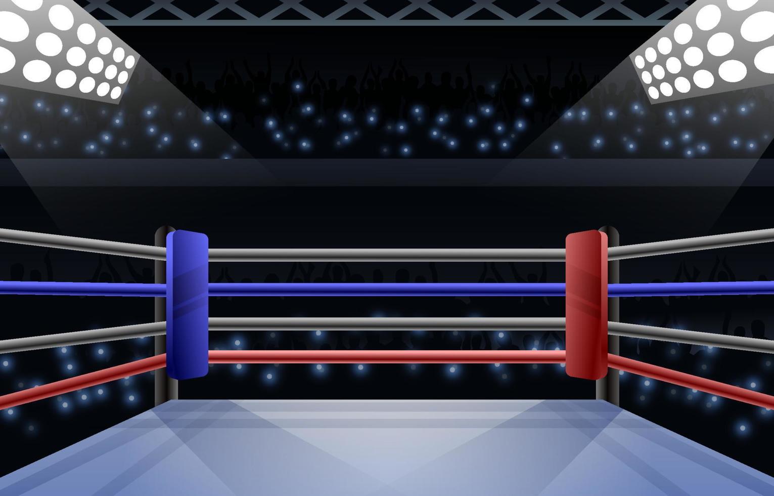 concepto de fondo de arena de ring de boxeo deportivo vector