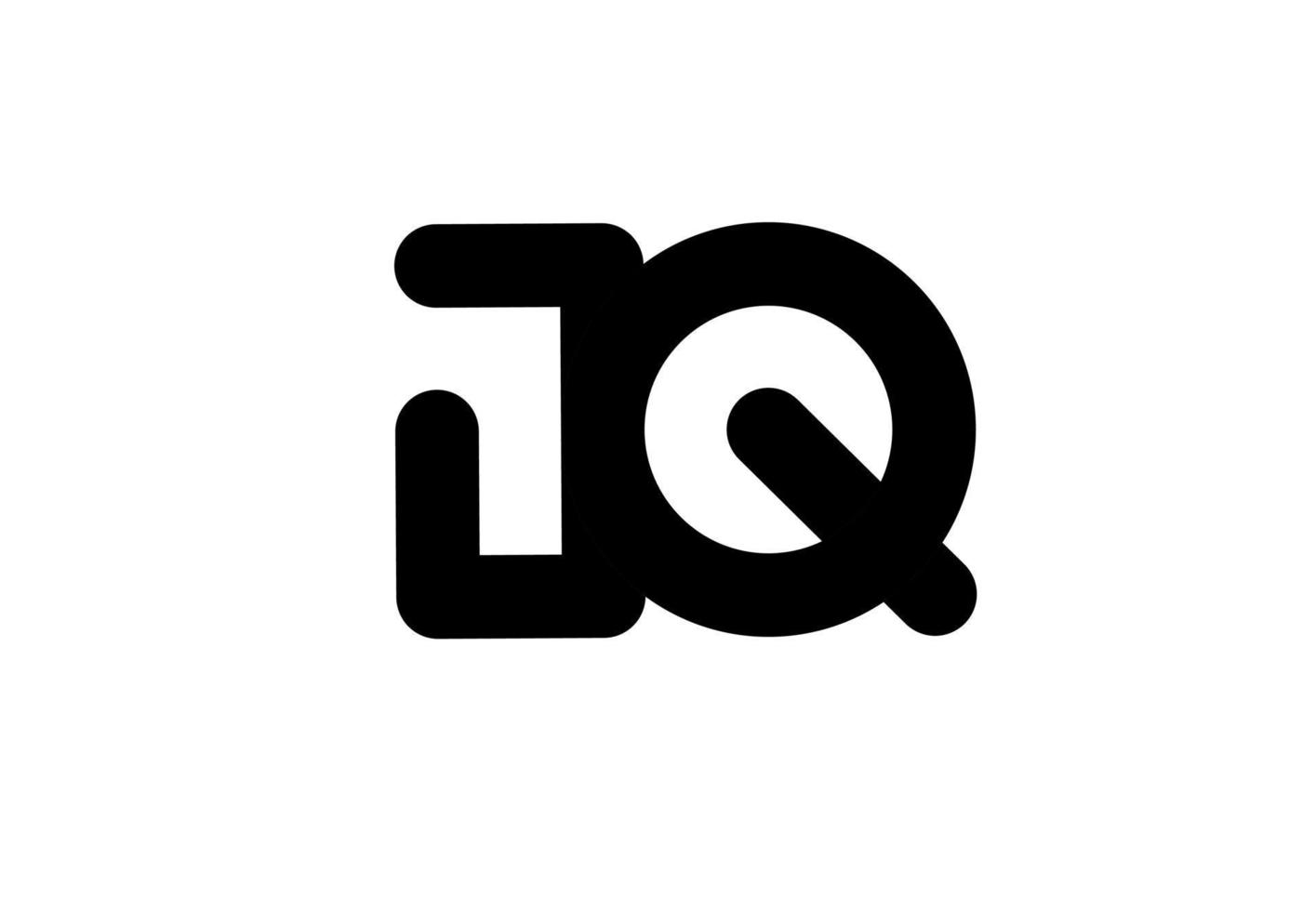 logotipo de la letra inicial jq qj qj vector