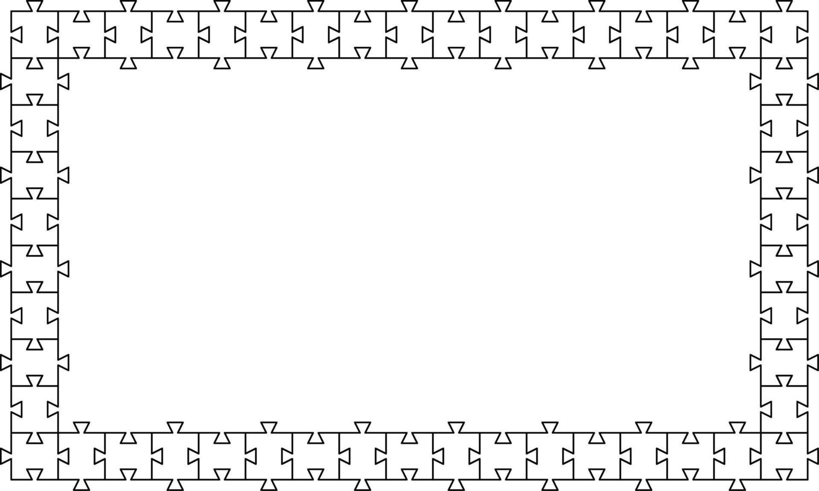 outline puzzle frame vector