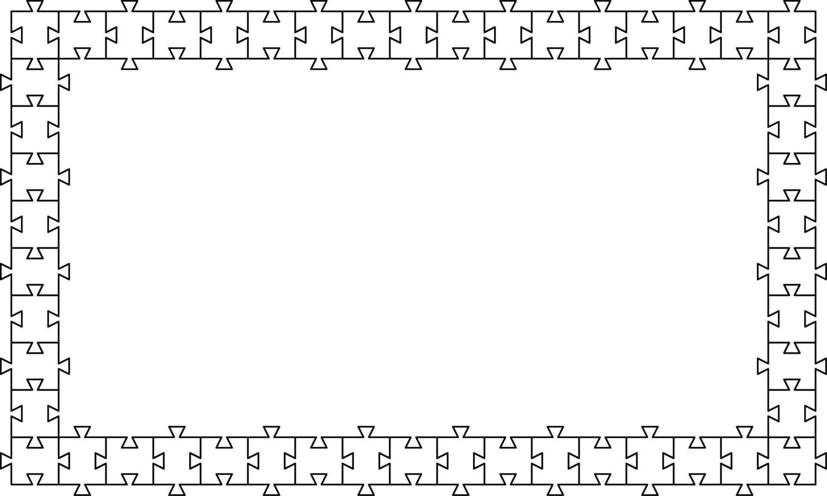 esquema del marco del rompecabezas vector