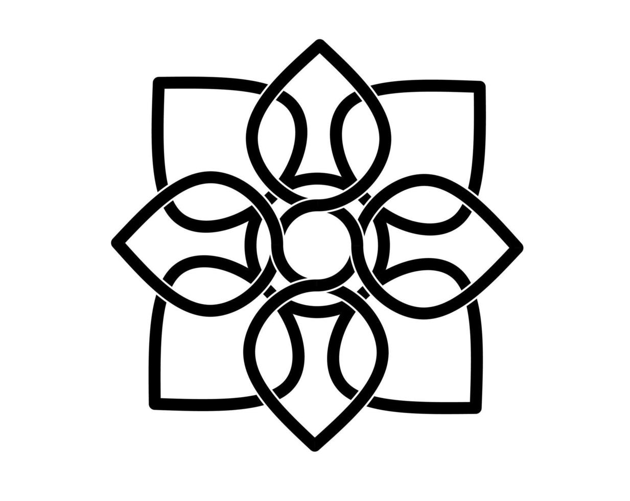 simple manda rose flower vector