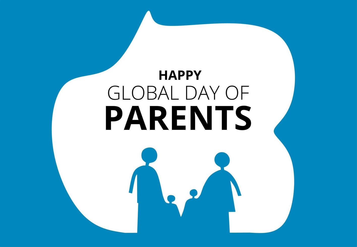 happy parent day banner flat design illustration vector