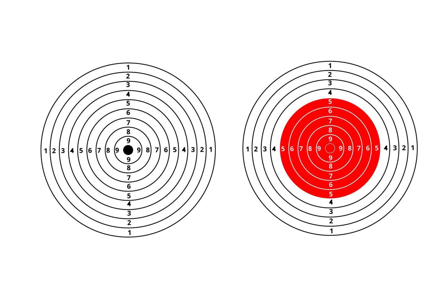 outline rifle target vector