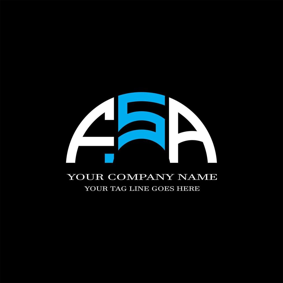 FSA letter logo creative design with vector graphic