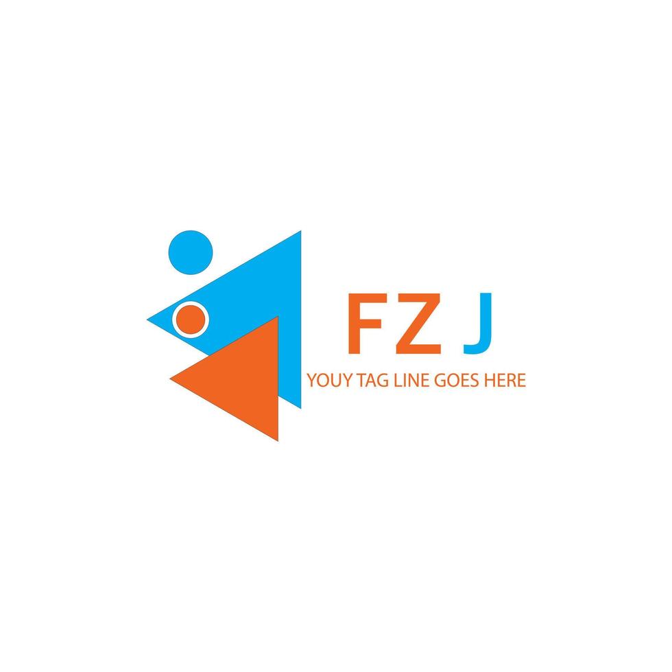 FZJ letter logo creative design with vector graphic