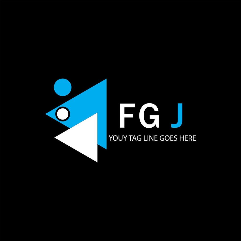 diseño creativo del logotipo de la letra fgj con gráfico vectorial vector